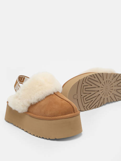 Mules Avec Brides Funkette En Cuir Ugg Marron women 1113474 vue secondaire 1