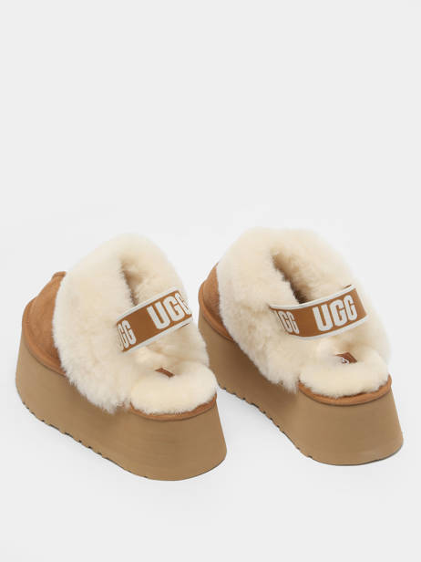 Mules Avec Brides Funkette En Cuir Ugg Marron women 1113474 vue secondaire 4
