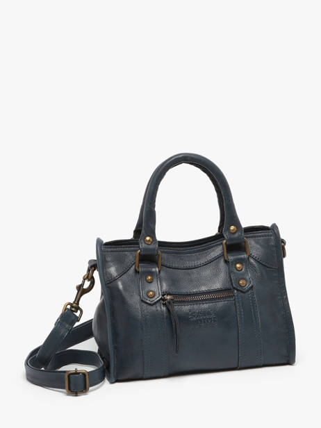 Sac Bandoulière Cow Cuir Basilic pepper Bleu cow BCOW72 vue secondaire 2