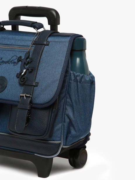 Cartable à Roulettes 2 Compartiments Cameleon Bleu vintage color CR38 vue secondaire 5