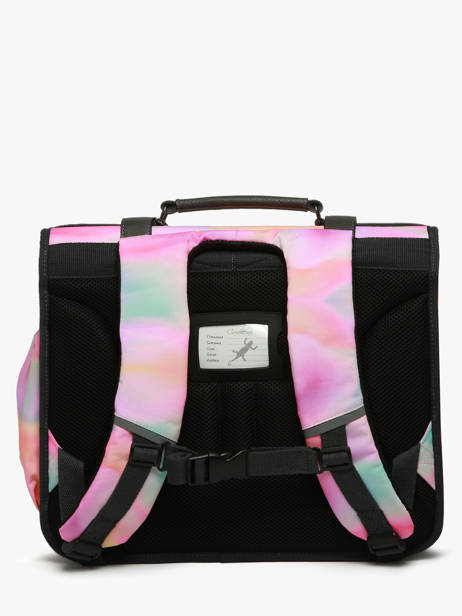 Cartable Enfant 3 Compartiments Cameleon Rose vintage fantasy CA41 vue secondaire 4