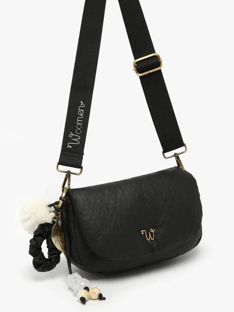 Sac Bandoulière S Alizier Woomen Noir alizier WALI03 vue secondaire 2