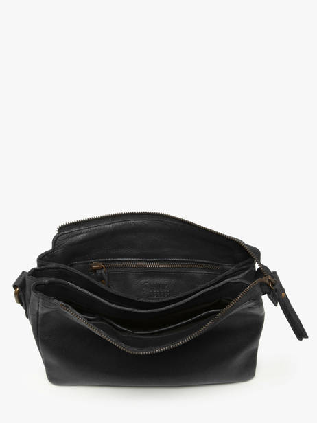 Sac Bandoulière Cow Cuir Basilic pepper Noir cow BCOW83 vue secondaire 3