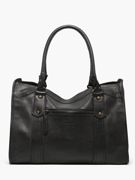 Sac Shopping  Cow Cuir Basilic pepper Noir cow BCOW31