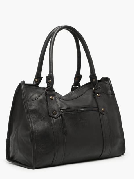 Sac Shopping  Cow Cuir Basilic pepper Noir cow BCOW31 vue secondaire 2