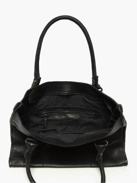 Sac Shopping  Cow Cuir Basilic pepper Noir cow BCOW31 vue secondaire 3