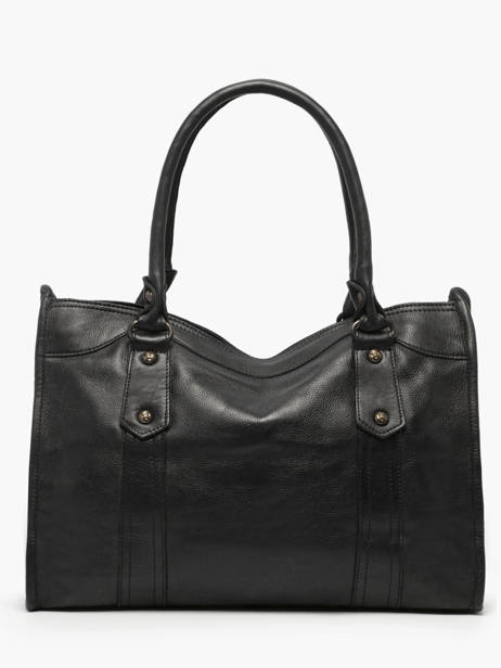 Sac Shopping  Cow Cuir Basilic pepper Noir cow BCOW31 vue secondaire 4