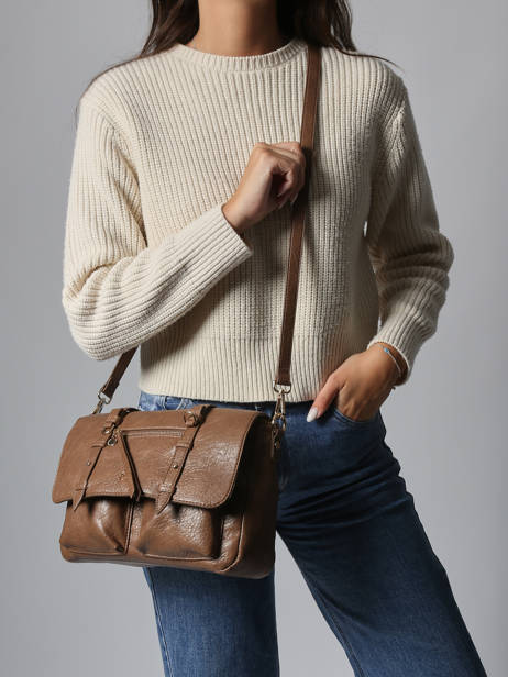 Sac Bandoulière Bride Lulu castagnette Marron bride ZAYANN vue secondaire 1