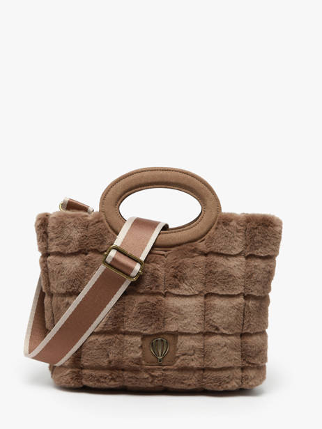 Sac Porté épaule Quadri Polyester Le voyage en panier Marron quadri AHP271