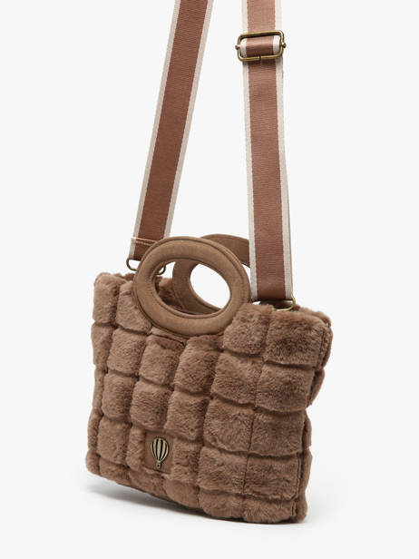 Sac Porté épaule Quadri Polyester Le voyage en panier Marron quadri AHP271 vue secondaire 2