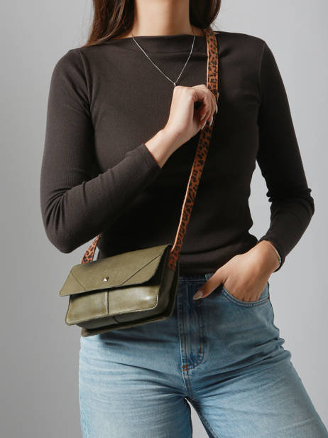 Sac Bandoulière June Cuir Pieces Vert june 17160060 vue secondaire 1