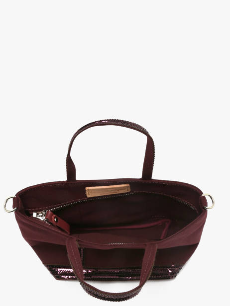 Sac Bandoulière Baby Cabas Paillettes Vanessa bruno Rouge cabas 1V40410 vue secondaire 3