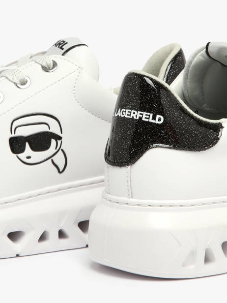 Sneakers Kapri Kite En Cuir Karl lagerfeld Blanc women KL64525 vue secondaire 2