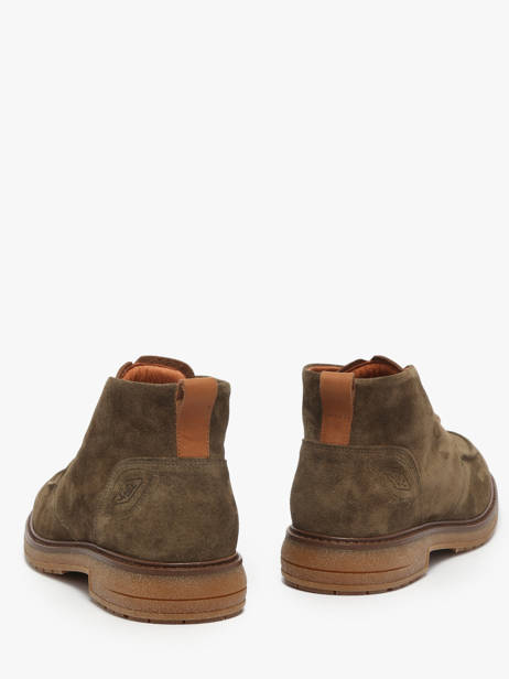 Bottines En Cuir Solex Vert men S3808 vue secondaire 2