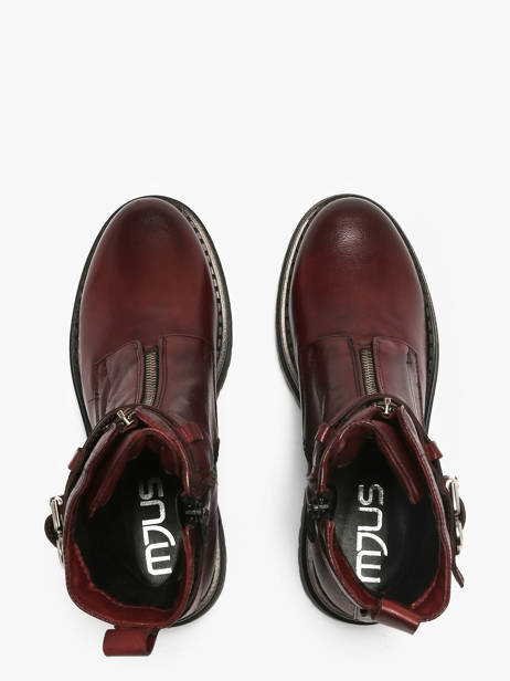 Bottines En Cuir Mjus Rouge women L97202 vue secondaire 3