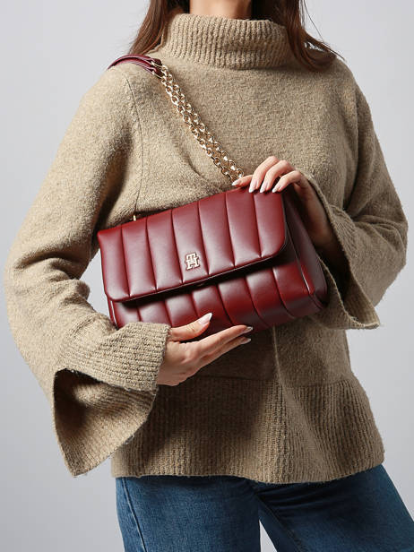 Sac Bandoulière Th Grace Polyurethane Tommy hilfiger Rouge th grace AW17669 vue secondaire 1