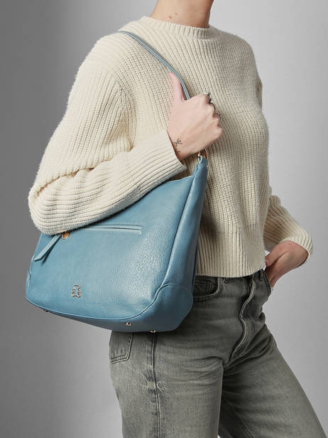Sac Porté épaule Zip Lulu castagnette Bleu zip ZAHED vue secondaire 1