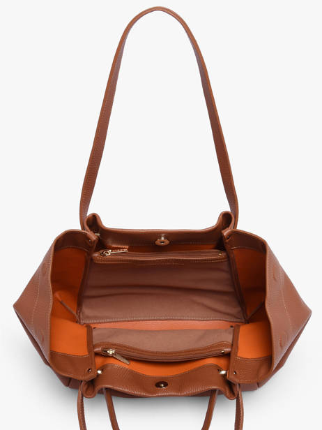 Sac Porté épaule Foulonne Double Louisa Cuir Lancaster Marron foulonne double louisa 90 vue secondaire 3