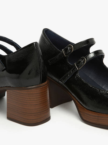 Chaussures Derbies à Talon Cristel En Cuir Dorking Noir women D9437 vue secondaire 2