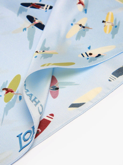 Longchamp Soie gots Etole Bleu