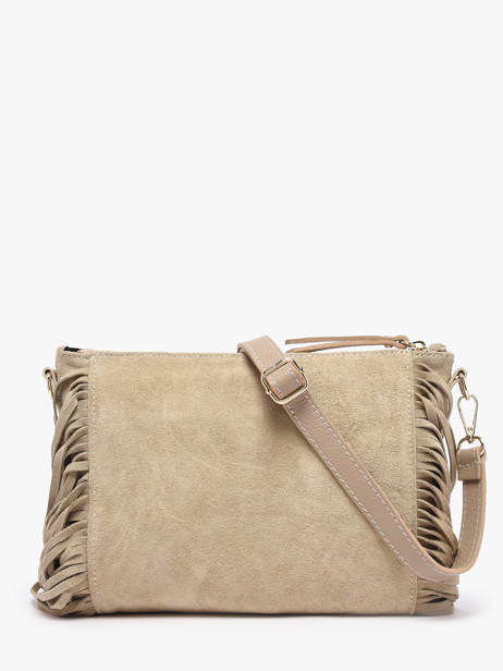 Sac Bandoulière Velvet Cuir Milano Beige velvet VE25113 vue secondaire 4