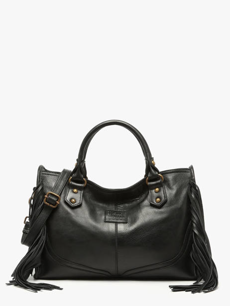 Sac Porté Main Dakota Cuir Basilic pepper Noir dakota BDAK22