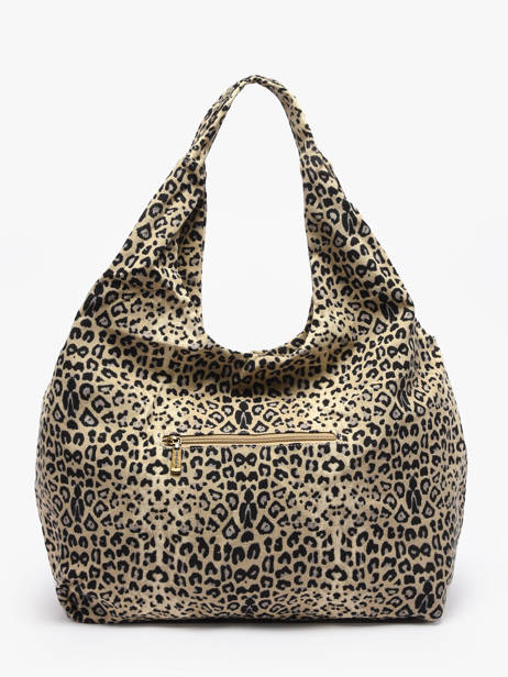 Sac Porté épaule Leopard Coton Miniprix Beige leopard L vue secondaire 3
