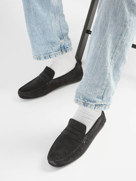 Mocassins En Cuir Tommy hilfiger Bleu men 5789DW5 vue secondaire 1