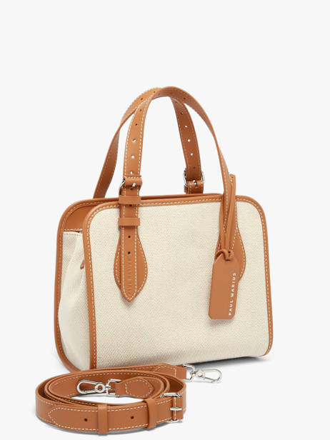 Le Cabas S Escapade Cuir Et Coton Paul marius Beige escapade CABASESC vue secondaire 2